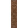 thumbnail image 1 of BoutiqueRugs Hamptonville Solid & Striped Runner Rug - Dark Brown - 2'3" x 14' Runner, 1 of 13