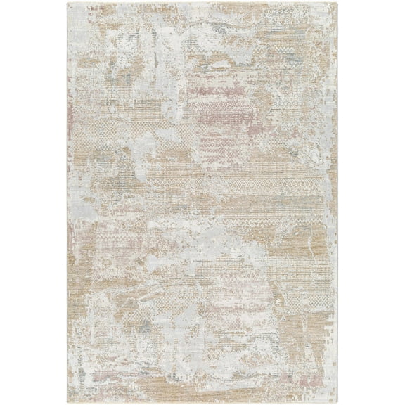 BoutiqueRugs Hanae Contemporary Area Rug - Bone, Multi Brown, Cloud Gray - 7'10" x 10'2"