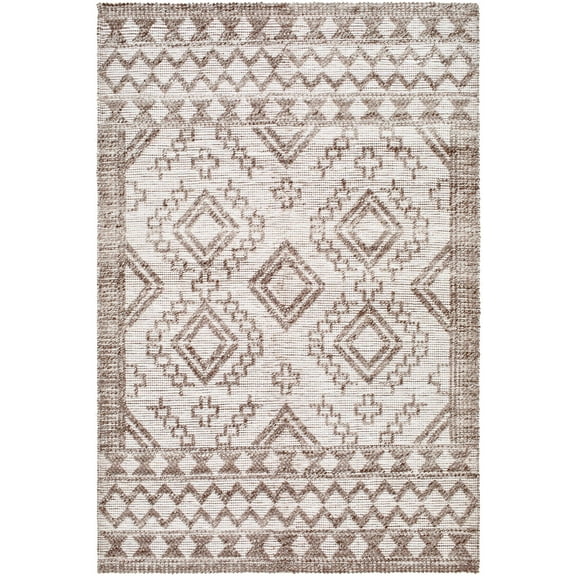 BoutiqueRugs Hanh Bohemian, Transitional Area Rug - Beige, Dark Red, Tan - 5' x 7'6"