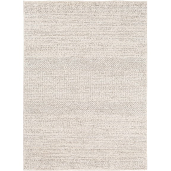 BoutiqueRugs Harpursville Contemporary Area Rug - Light Gray, Light Brown - 5'3" x 7'3"
