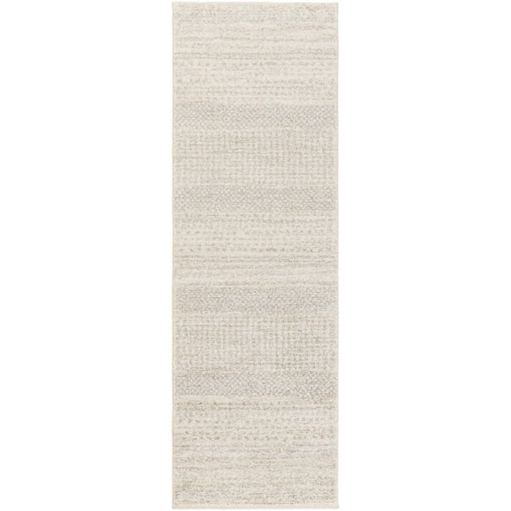 BoutiqueRugs Harpursville Contemporary Runner Rug - Light Gray, Light Brown - 2'8" x 8' Runner