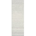 thumbnail image 1 of BoutiqueRugs Harput Farmhouse Moroccan Geometric Runner Rug - Boho Aztec Tribal Carpet for Hallway, Kitchen - Gray, Light Gray, White - 2'8" x 13'11" Runner, 1 of 19