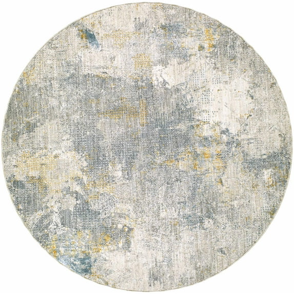 BoutiqueRugs Haydn Contemporary Area Rug - Natural Gray, Multi Brown, Neutral - 6'7" Round