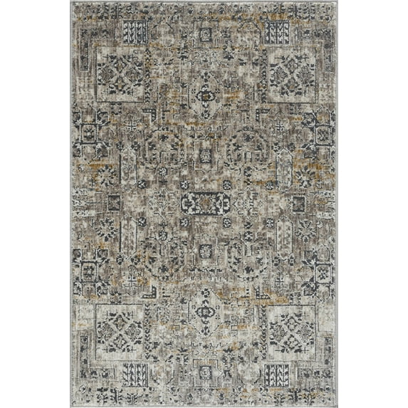 Boutique Rugs Heacham Traditional Area Rug - Charcoal, Light Gray, Medium Gray - 7'10" x 10'2"