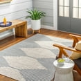 thumbnail image 1 of BoutiqueRugs Hedva Bohemian, Transitional Area Rug - Outdoor Safe - Natural Gray, Black White, Walnut - 7'10" Square, 1 of 7