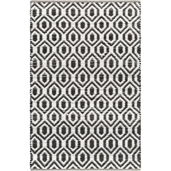 BoutiqueRugs Helmi Contemporary Area Rug - Rose Cream, Dark Purple, Dark Gray - 5' x 7'6"