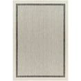thumbnail image 1 of BoutiqueRugs Hevel Bordered Low Pile Area Rug - Outdoor Safe - Rose Cream, Black White, Cloud Gray - 5'3" x 7', 1 of 3
