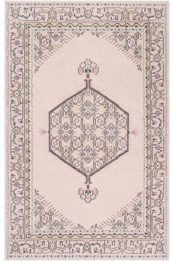 BoutiqueRugs Hickson Traditional Area Rug - Pale Pink, Charcoal, Slate Blue - 2' x 3'