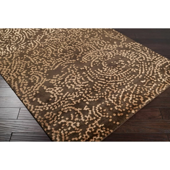 BoutiqueRugs Highmore Contemporary Area Rug - Black White, Clay, Seashell - 5' x 8'