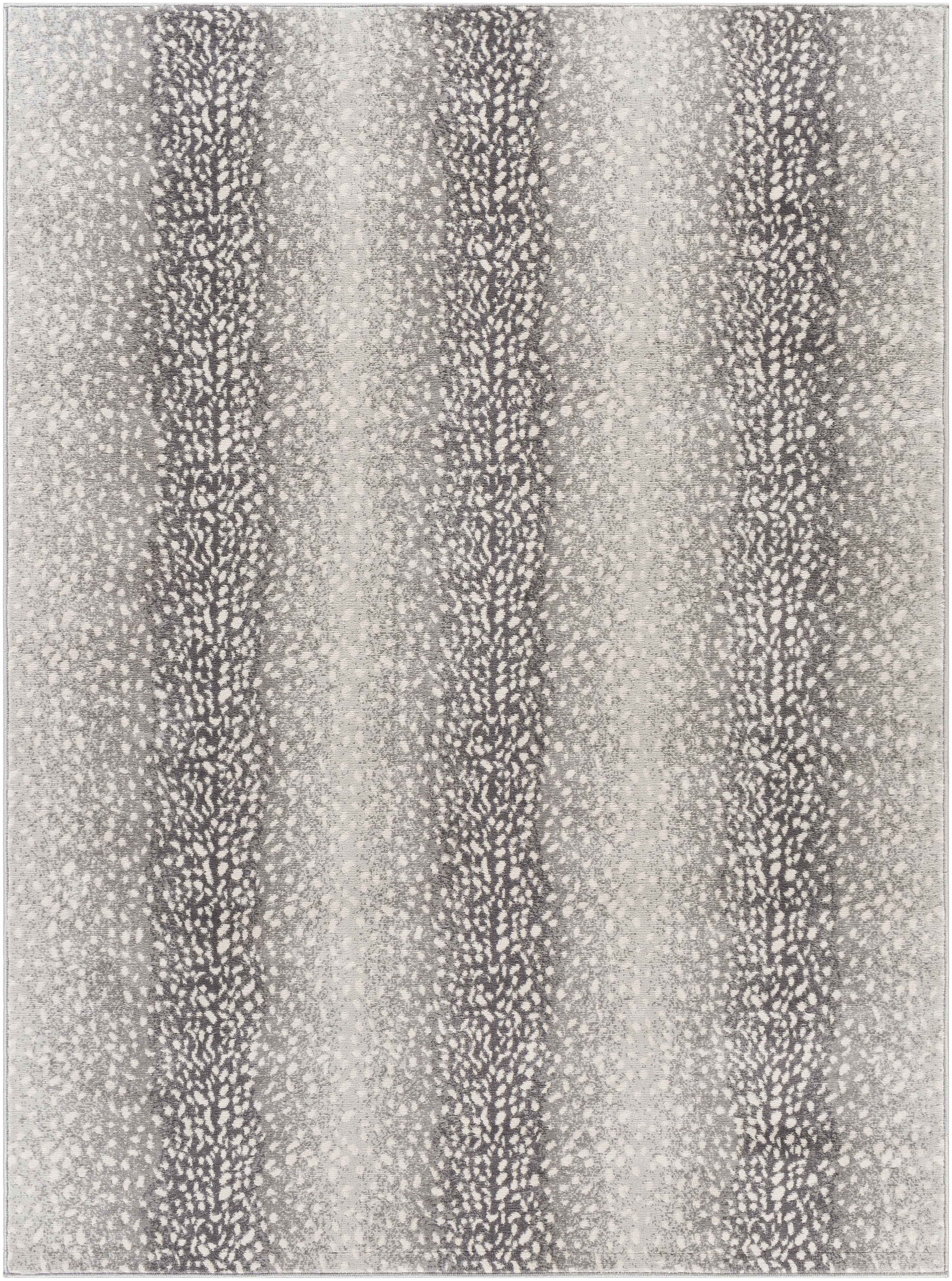 BoutiqueRugs Hollingworth Thin Antelope Area Area Rug - Light Slate, Ivory, Medium Gray - 7'10" x 10'