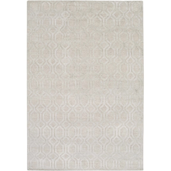 BoutiqueRugs Hollyglen Solid & Striped Area Rug - Ivory - 2' x 3'