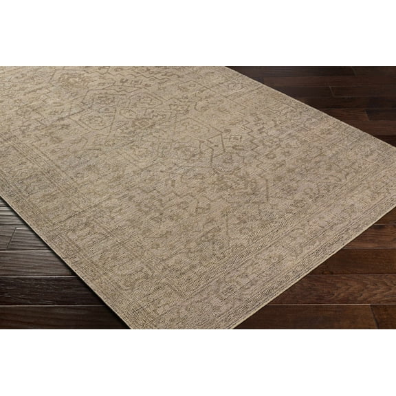 BoutiqueRugs Hollym Traditional Area Rug - Beige, Black, Charcoal - 2' x 3'