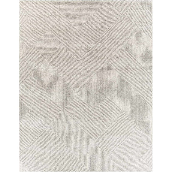 BoutiqueRugs Horsley Contemporary Area Rug - Charcoal, Cream, Peach - 4'3" x 5'11"