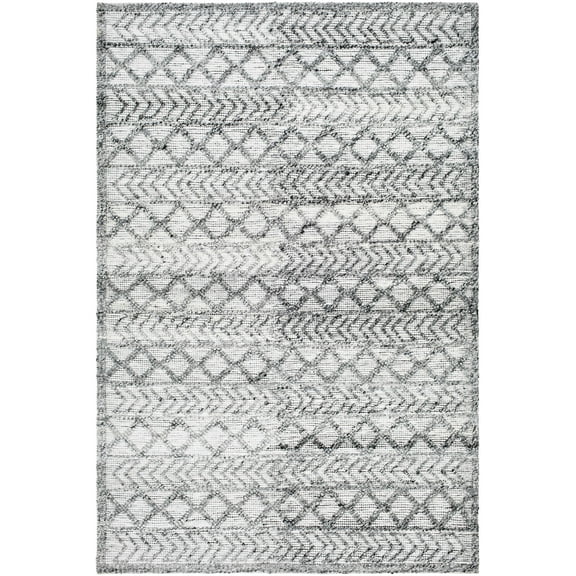 BoutiqueRugs Hosa Bohemian, Transitional Area Rug - Light Gray, Light Slate, White - 2' x 3'