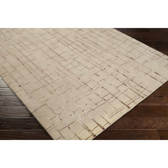 BoutiqueRugs Hotchkiss Contemporary Area Rug - Brick Red, Light Brown, Mustard - 2' x 3'