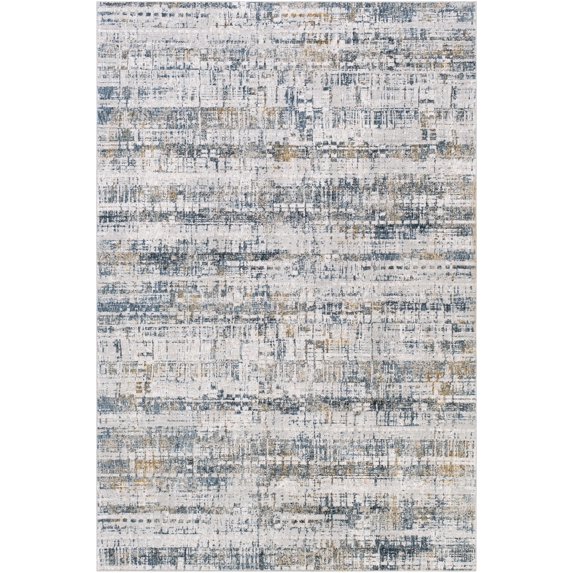 BoutiqueRugs Hughesdale Contemporary Area Rug - Light Gray, Off White, Gray - 2'7" x 3'11"