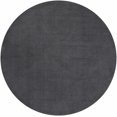 thumbnail image 1 of BoutiqueRugs Hughson Boho Hand Loomed Wool Natural Fiber Soft Area Rug - Modern Minimalist Solid Color Carpet for Living Room, Bedroom - Charcoal - 8' Round, 1 of 14
