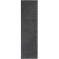 thumbnail image 1 of BoutiqueRugs Hughson Boho Hand Loomed Wool Natural Fiber Soft Runner Rug - Modern Minimalist Solid Color Carpet for Hallway, Kitchen - Charcoal - 2'6" x 8' (2x8), 1 of 13