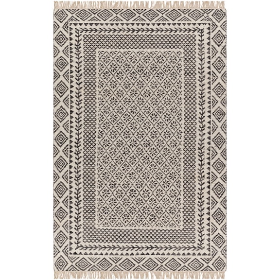 BoutiqueRugs Hulda Bohemian, Transitional Area Rug - Lambswool, Dark Purple, Dark Gray - 8' x 10'