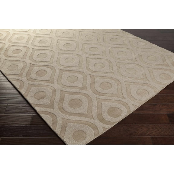 Boutique Rugs Hundred Solid & Striped Runner Rug - Beige - 2'3" x 12' Runner