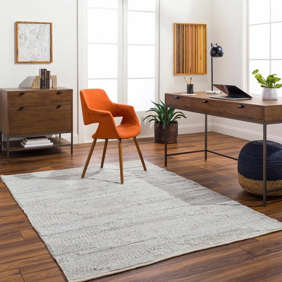 BoutiqueRugs INES Contemporary Area Rug - Cream, Light Gray - 2' x 3'