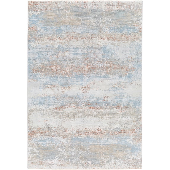 BoutiqueRugs Idoya Contemporary Area Rug - Light Gray, Driftwood, Dark Beige - 6'7" x 9'6"