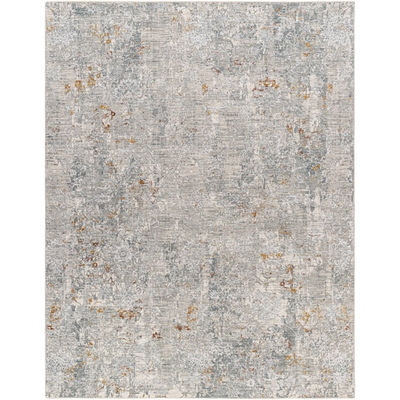 BoutiqueRugs Ifama Contemporary Area Rug - Natural Gray, Eggplant, Smoke - 7'10" x 10'2"