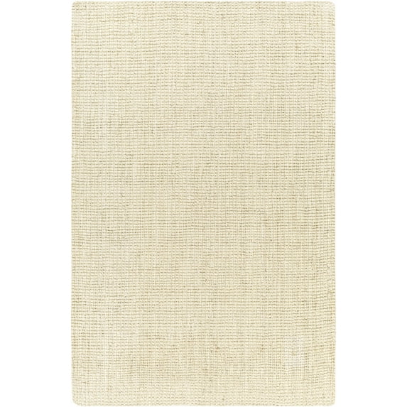 BoutiqueRugs Ilana Braided Bohemian Natural Jute Area Rug - Farmhouse Bleached Hand Woven Tassel Carpet for Living Room, Bedroom - White, Cream, Sage - 8'6" x 11'6"