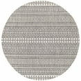 thumbnail image 1 of BoutiqueRugs Imboden Bohemian, Transitional Area Rug - Outdoor Safe - Black, White - 5'3" Round, 1 of 19
