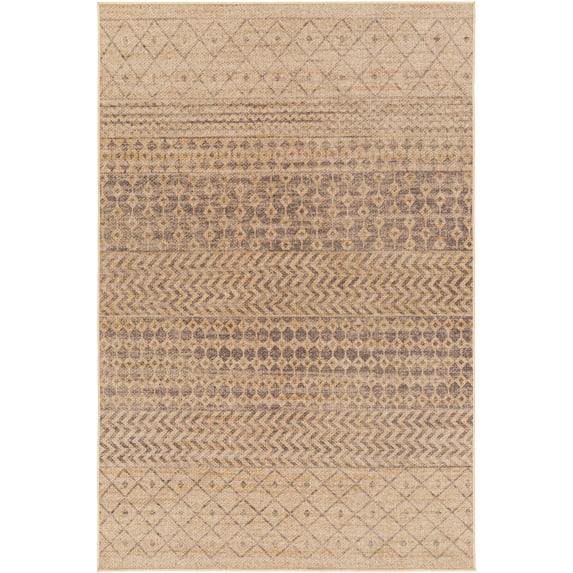 BoutiqueRugs Inali Traditional, Transitional Area Rug - Machine Washable - Mocha, Walnut, Off White - 4' x 6'