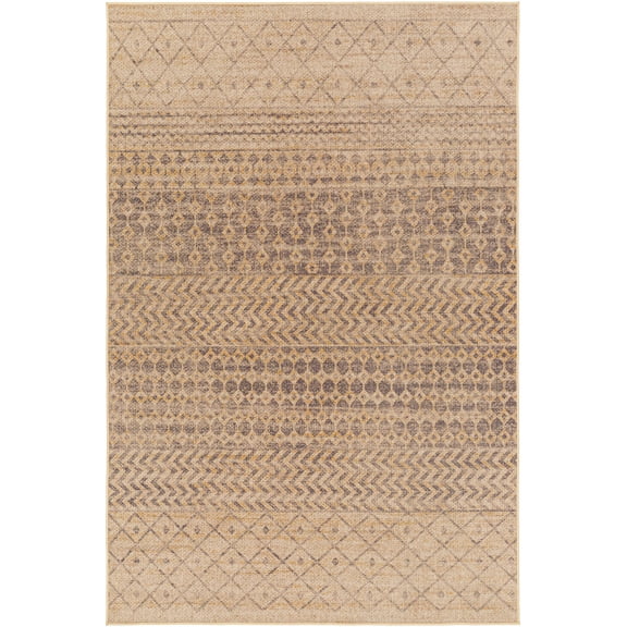 BoutiqueRugs Inali Traditional, Transitional Area Rug - Machine Washable - Mocha, Walnut, Off White - 5' x 8'