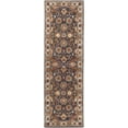 thumbnail image 1 of BoutiqueRugs Indianapolis Boho Hand Tufted Wool Natural Fiber Soft Runner Rug - Traditional Floral Damask Carpet for Hallway - Taupe, Aqua, Green, Rust - 3' x 12' Runner, 1 of 16