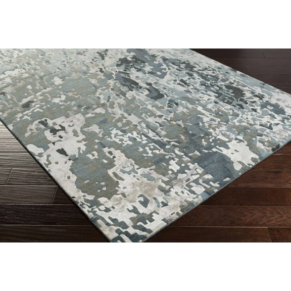 BoutiqueRugs Ingomar Contemporary Area Rug - Navy, Denim, OffWhite - 2' x 3'