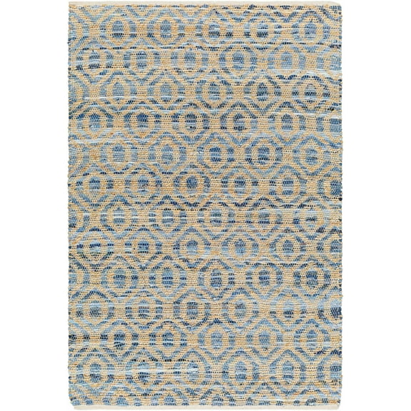 BoutiqueRugs Isaye Contemporary Area Rug - Lambswool, Royal Denim, Slate - 27" x 45"