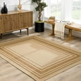 thumbnail image 1 of BoutiqueRugs Isoko Bordered Polypropylene Area Rug - Outdoor Safe - Gemstone, Dark Brown, Clay - 18" x 18" Sample, 1 of 10