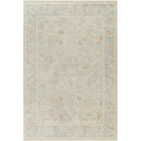 Boutique Rugs Istas Traditional Area Rug - Lambswool, Cloud Gray, Nutmeg - 5' x 7'5"
