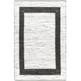 thumbnail image 1 of BoutiqueRugs Jaden Bordered Recycled Handmade Area Rug - Off White, Black White, Smoke - 6' x 9', 1 of 8