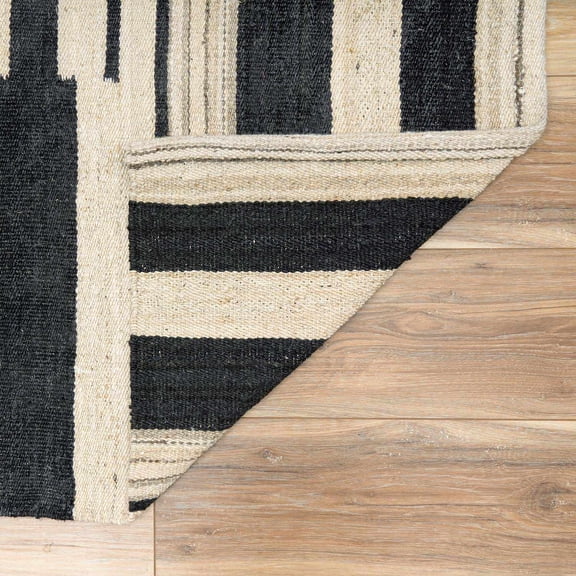 BoutiqueRugs James Southwestern Area Rug - Black White - 9' x 12'