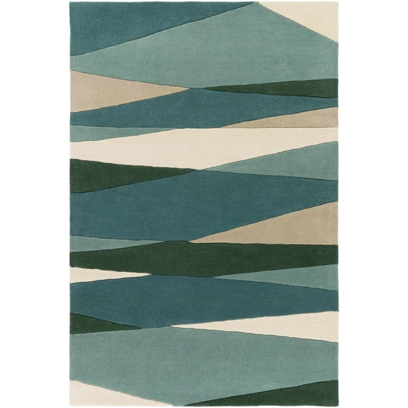 BoutiqueRugs Jarratt Contemporary Area Rug - Sage, Green, Teal - 7'6" x 9'6"