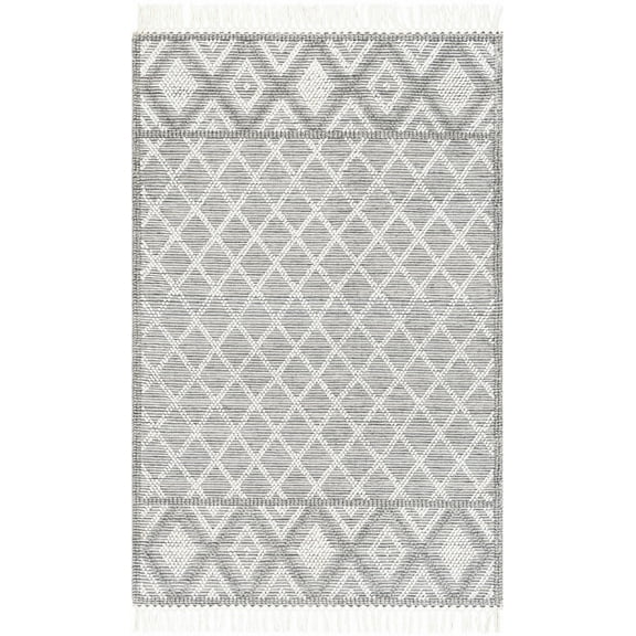 BoutiqueRugs Jaya Bohemian, Transitional Area Rug - Slate Blue, Charcoal, Off White - 27" x 45"