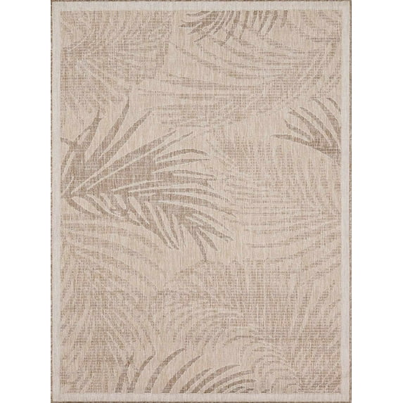 BoutiqueRugs Jens Coastal Area Rug - Outdoor Safe - Tan, Peach, Cream - 9'2" x 12'