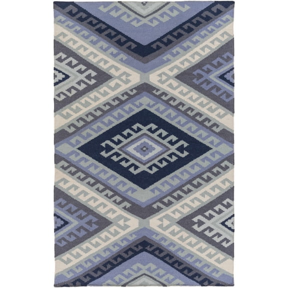 BoutiqueRugs Johnsburg Bohemian/Global Area Rug - Denim, Pale Blue, Navy - 5' x 7'6"
