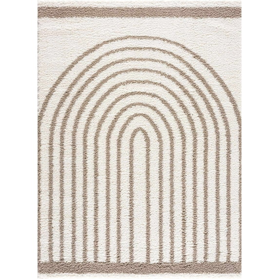 BoutiqueRugs Jola Bohemian, Transitional Area Rug - Rose Cream, Multi Brown, Faded Driftwood - 7'10" x 10'