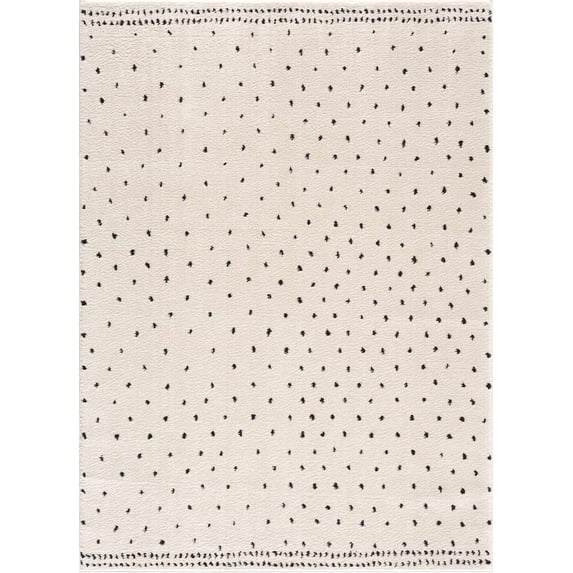 BoutiqueRugs Julie Polka Dot Area Rug - Rose Cream - 5'3" x 7'