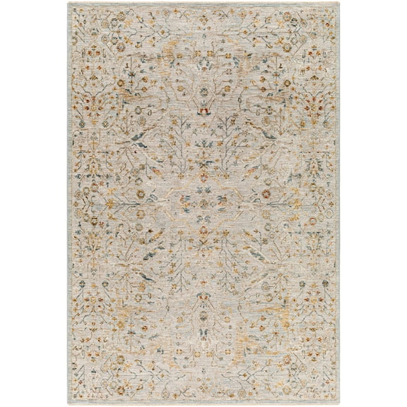 Boutique Rugs Kabungahan Traditional Area Rug - Light Gray, Denim, Cream - 7'10" x 10'2"