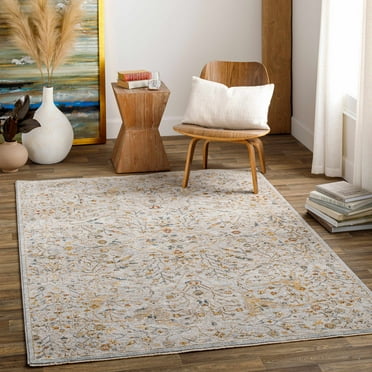 BoutiqueRugs Kabungahan Traditional Area Rug - LightGray, Denim, Cream - 18" x 18" Sample