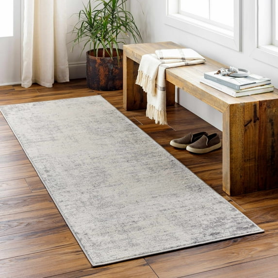 BoutiqueRugs Kalanganan Contemporary Runner Rug - Charcoal, Gray, Light Gray - 2'7" x 7'3" Runner
