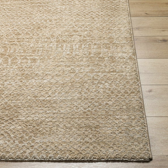 BoutiqueRugs Kamin Bohemian, Transitional Area Rug - Tan - 6'7" Round