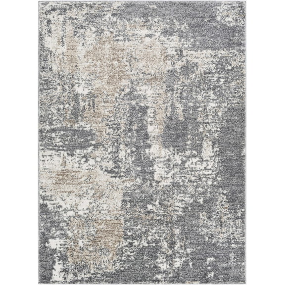 BoutiqueRugs Kanwal Contemporary Area Rug - Charcoal, Gray, Beige - 5'3" x 7'3"