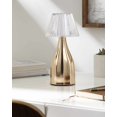 thumbnail image 1 of BoutiqueRugs Karakenja Contemporary Iron Bedside Table Lamp for Bedroom Nightstand - Modern End Side Lighting for Living Room - Gold - 10" H, 1 of 7